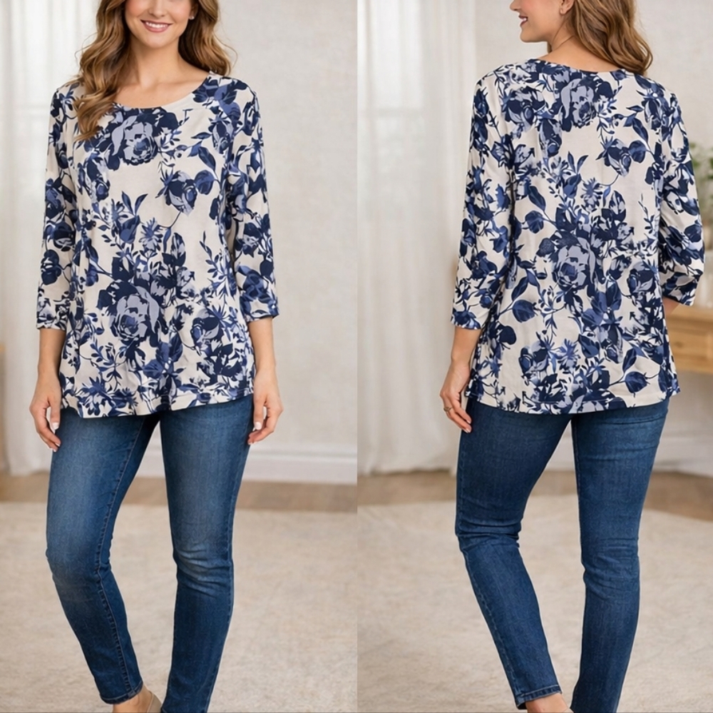 NWT Nally & Millie Floral Knit Top – Size Small NWT - Picture 1 of 12